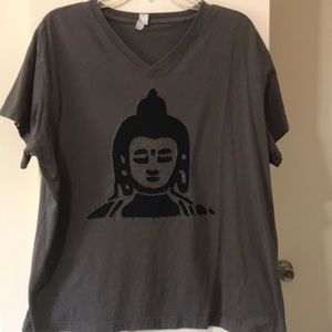 LAT Buddha cut out T-shirt.